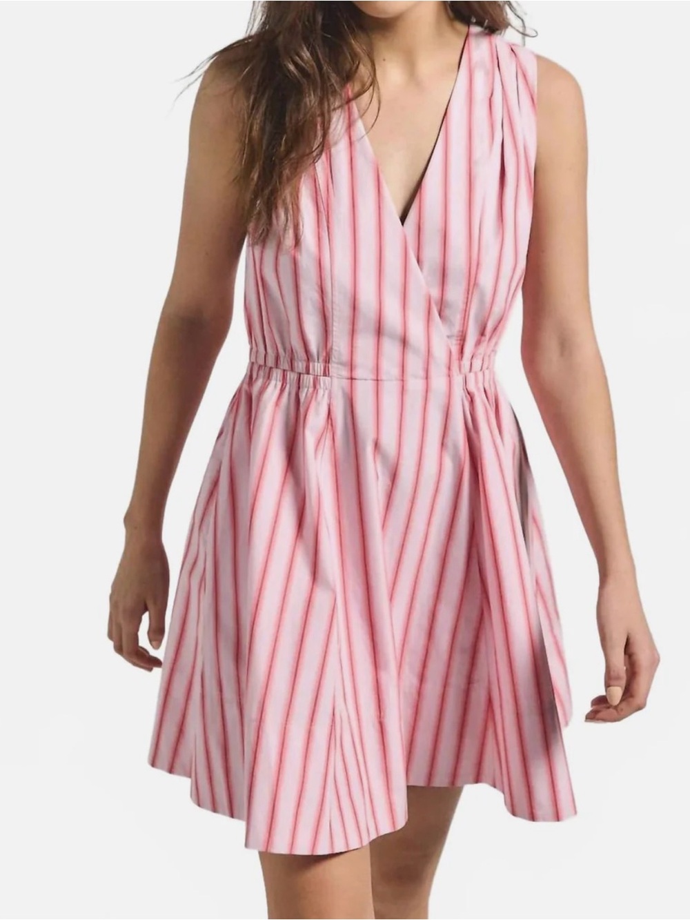 Derek lam 10 Crosby Tia Stripe Mini Dress In Benibana Multi